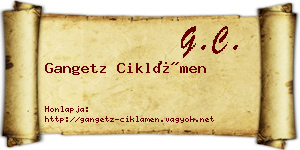 Gangetz Ciklámen névjegykártya